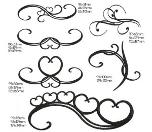 Stickserie - Romantic Swirls